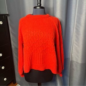 Madewell Chunky Knit Red Sweater